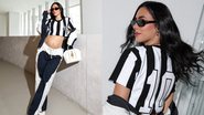 Bruna Biancardi aposta em look fashionista com uniforme do Santos ao retornar ao Brasil - Reprodução/Instagram