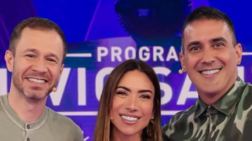 Tiago Leifert, Patrícia Abravanel e Andre Marques no 'Programa Sílvio Santos' - Reprodução/Instagram