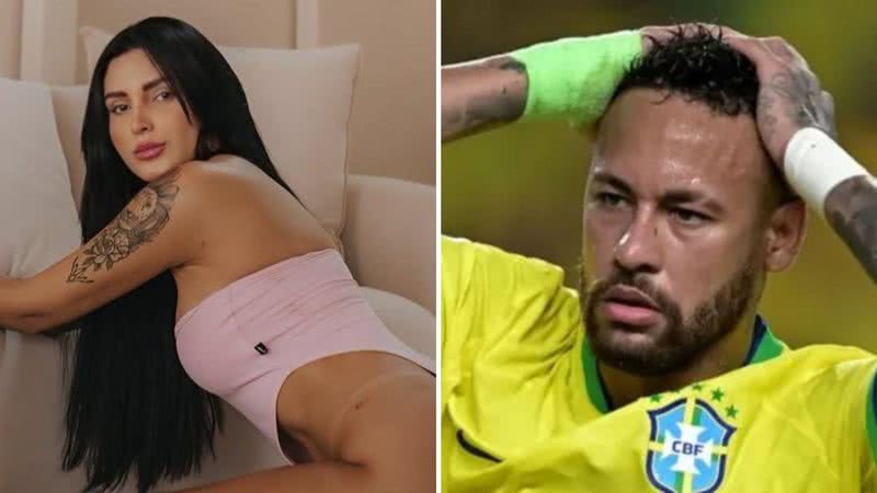 Ex-amante de Neymar lucra no Dia do Corno: 'Se é pra chorar, que seja com meus nudes' - Reprodução/Divulgação/Instagram