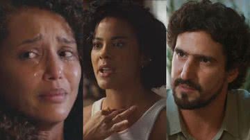 Raquel (Taís Araujo), Maria de Fátima (Bella Campos) e Ivan (Renato Góes) de Vale Tudo - Reprodução/Globo