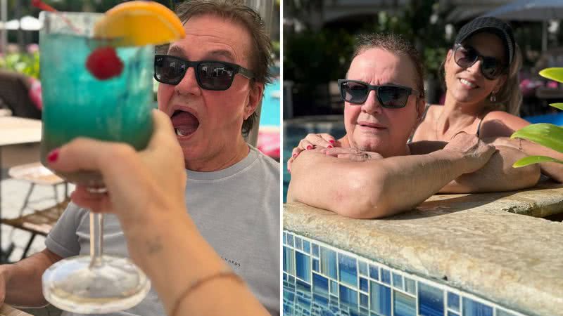 Fábio Jr. e esposa aproveitam lua de mel em clima tropical pelos 14 anos de matrimônio - Reprodução/Instagram