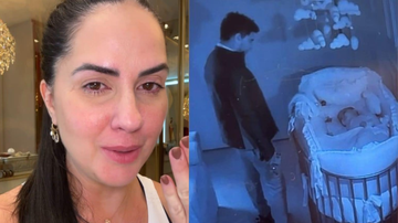 Graciele Lacerda se emociona ao flagrar despedida de Zezé Di Camargo da filha bebê: - Reprodução/ Instagram