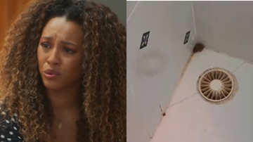 Sheron Menezzes leva susto com animal no banheiro durante viagem: 'Vai ficar aí?' - Reprodução/ Globo e Instagram