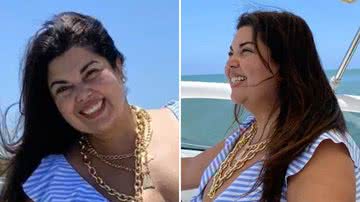 A atriz Fabiana Karla exibe corpo sem retoques a bordo de iate luxuoso; confira os cliques - Reprodução/Instagram